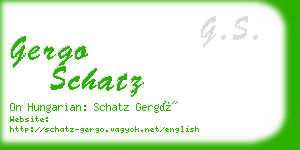 gergo schatz business card